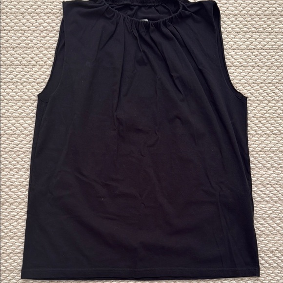 MM6 Maison Margiela Black Gathered T-shirt - Picture 1 of 4